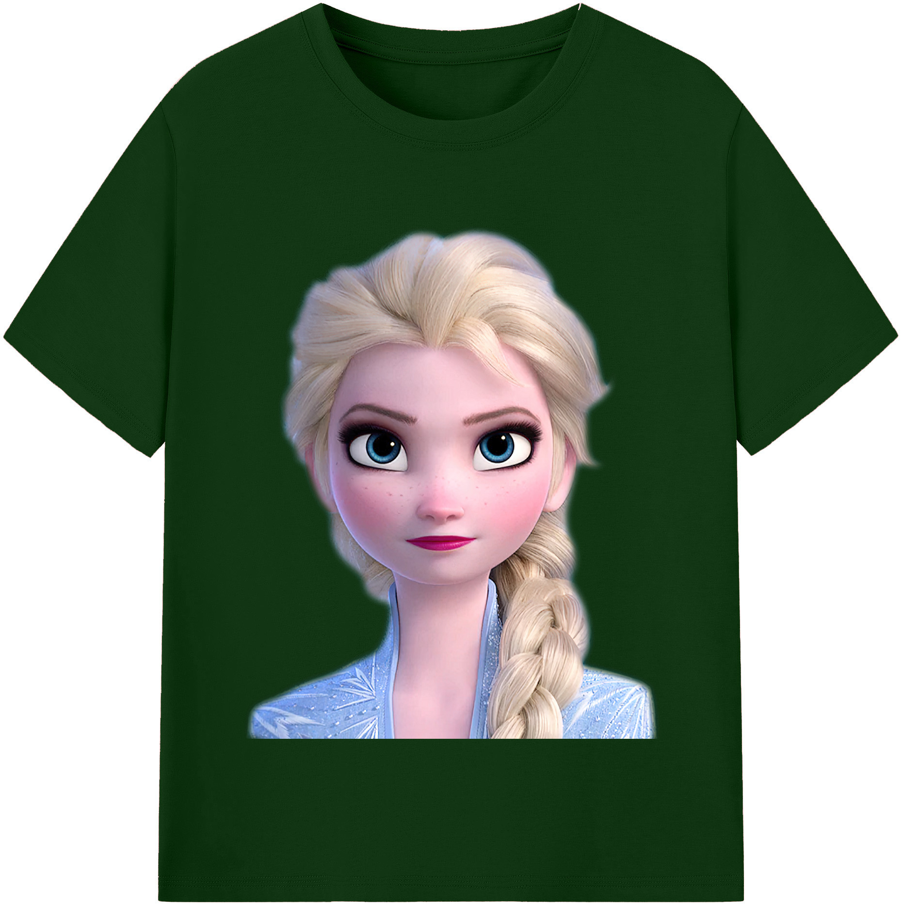 （画像用） アナと雪の女王 アンナ エルサ Frozen Anna Elsa 綿100％半袖Tシャツ（フロントプリント）